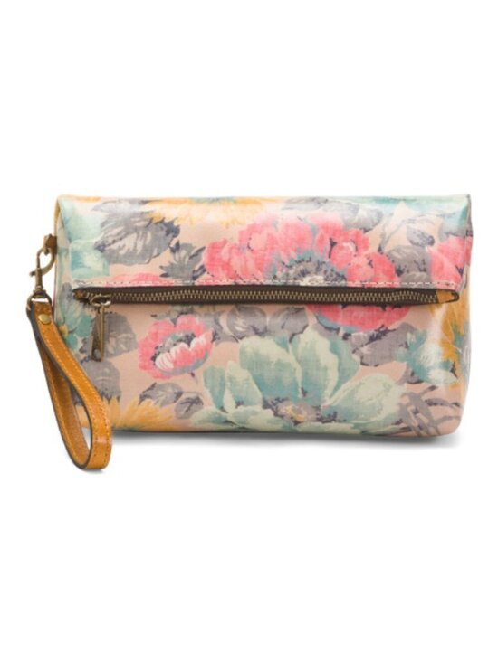 Patricia Nash Handbags - PATRICIA NASH Leather Valerie Foldover Wristlet Pouch In Gift Box